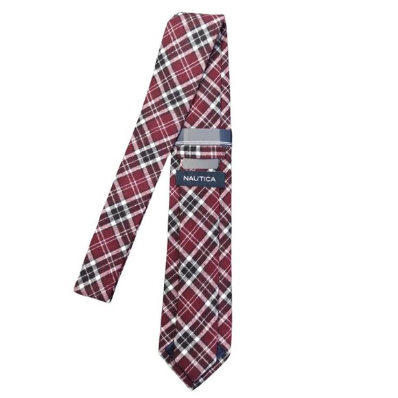 ✨ NWT Nautica Red and Blue Plaid Tie - Picture 4 of 7